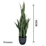 NNEAGS 2X 95cm Artificial Indoor Snake Sansevieria Plant Fake Decoration Tree Flower Pot