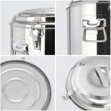 NNEAGS 2X 22L Stainless Steel Insulated Stock Pot Dispenser Hot & Cold Beverage Container