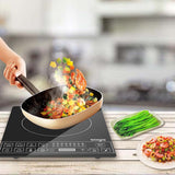 NNEAGS 2X Cooktop Electric Smart Induction Cook Top Portable Kitchen Cooker Cookware