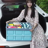NNEAGS 2X 30L Collapsible Car Trunk Storage Multifunctional Foldable Box Blue
