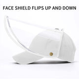 NNEAGS Outdoor Protection Hat Anti-Fog Pollution Dust Protective Cap Full Face HD Shield Cover Adult White