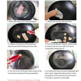 NNEAGS 2X 30CM Round Cast Iron Korean BBQ Grill Plate with Handles and Drip Lip