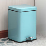 NNEAGS 2X 12L Foot Pedal Stainless Steel Rubbish Recycling Garbage Waste Trash Bin Square Blue