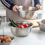 NNEAGS 2X 3Pcs Deepen Matte Stainless Steel Stackable Baking Washing Mixing Bowls Set Food Storage Basin