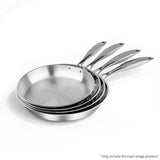 NNEAGS Stainless Steel Fry Pan 26cm 34cm Frying Pan Top Grade Skillet Induction Cooking FryPan