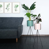 NNEAGS 2X 80cm Tripod Flower Pot Plant Stand with Pink Flowerpot Holder Rack Indoor Display