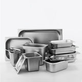 NNEAGS GN Pan Full Size 1/1 GN Pan 4cm Deep Stainless Steel Tray