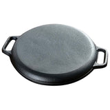 NNEAGS Dual Burners Cooktop Stove 30cm Cast Iron Skillet and 34cm Induction Crepe Pan Cookware