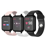 NNEAGS 2X Waterproof Fitness Smart Wrist Watch Heart Rate Monitor Tracker White