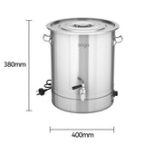 NNEAGS 2X 33L Stainless Steel URN Water Boiler 2200W