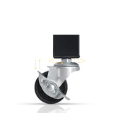 NNEAGS 4 Tier Steel Black Foldable Kitchen Cart Multi-Functional Shelves Portable Storage Organizer with Wheels