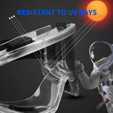 NNEAGS 4X Clear Protective Eye Glasses Safety Windproof Lab Goggles Eyewear