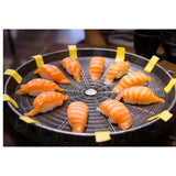 NNEAGS Portable Korean BBQ Butane Gas Stove Stone Grill Plate Non Stick Coated Round