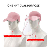 NNEAGS 4X Outdoor Protection Hat Anti-Fog Pollution Dust Protective Cap Full Face HD Shield Cover Kids Pink