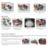NNEAGS 28cm Stainless Steel Steamer Insert Stock Pot Steaming Rack Stockpot Tray