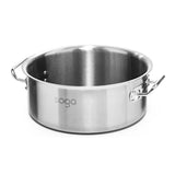 NNEAGS Dual Burners Cooktop Stove, 17L Stainless Steel Stockpot 28cm and 30cm Induction Fry Pan