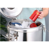 NNEAGS 30L Stainless Steel Insulated Stock Pot Dispenser Hot & Cold Beverage Container With Tap