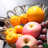 NNEAGS Bronze Tulip Crystal Glass Fruit Bowl Candy Holder Countertop Dessert Serving Basket Decor