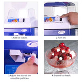 NNEAGS 2X Ice Shaver Electric Stainless Steel Ice Crusher Slicer Machine 180KG/h 88