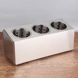 NNEAGS 2X 18/10 Stainless Steel Conical Utensils Cutlery Holder with 3 Holes