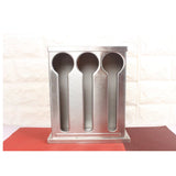 NNEAGS Stainless Steel Buffet Restaurant Spoon Utensil Holder Storage Rack 3 Holes