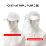 NNEAGS 2X Outdoor Protection Hat Anti-Fog Pollution Dust Protective Cap Full Face HD Shield Cover Adult White