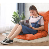 NNEAGS Lounge Floor Recliner Adjustable Lazy Sofa Bed Folding Game Chair Orange