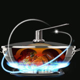 NNEAGS 34cm Stainless Steel Tri-Ply Frying Cooking Fry Pan Textured Non Stick Skillet with Glass Lid and Helper Handle