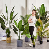NNEAGS 2X 180cm Green Artificial Indoor Nordic Wind Traveller Banana Plant Fake Decorative Tree
