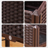 NNEAGS 2X 80cm Raised Planter Box Vegetable Herb Flower Outdoor Plastic Plants Garden Bed with Legs Deepen