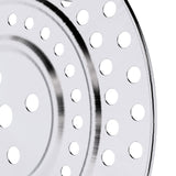 NNEAGS 33L Stainless Steel Stock Pot with Two Steamer Rack Insert Stockpot Tray