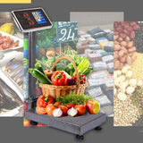 NNEAGS 4X 150kg Electronic Digital Platform Scale Computing Shop Postal Weight Black