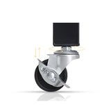 NNEAGS 2X 4 Tier Steel Black Foldable Kitchen Cart Multi-Functional Shelves Portable Storage Organizer with Wheels