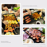 NNEAGS 48cm Electric BBQ Grill Teppanyaki Tough Non-stick Surface Hot Plate Kitchen 3-5 Person