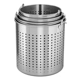 NNEAGS 2X 12L 18/10 Stainless Steel Perforated Stockpot Basket Pasta Strainer with Handle