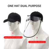 NNEAGS 4X Outdoor Protection Hat Anti-Fog Pollution Dust Protective Cap Full Face HD Shield Cover Adult Black