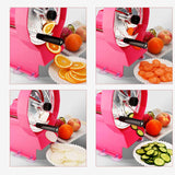 NNEAGS Manual Vegetable Fruit Slicer Kitchen Cutter Machine Pink