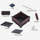 NNEAGS 2X 80cm Raised Planter Box Vegetable Herb Flower Outdoor Plastic Plants Garden Bed with Legs Deepen