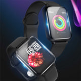 NNEAGS Waterproof Fitness Smart Wrist Watch Heart Rate Monitor Tracker Black