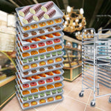 NNEAGS 14X Aluminium Oven Baking Pan Cooking Tray for Baker 60*40*5cm