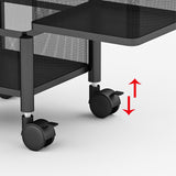 NNEAGS 2X 5 Tier Steel Square Rotating Kitchen Cart Multi-Functional Shelves Portable Storage Organizer with Wheels