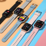 NNEAGS 2X Waterproof Fitness Smart Wrist Watch Heart Rate Monitor Tracker P8 Black