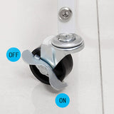 NNEAGS 2X 3 Tier Steel White Adjustable Kitchen Cart Multi-Functional Shelves Portable Storage Organizer with Wheels