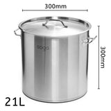 NNEAGS Dual Burners Cooktop Stove, 21L Stainless Steel Stockpot 30cm and 30cm Induction Fry Pan