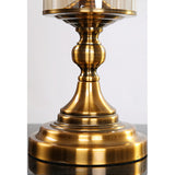 NNEAGS 42cm Gold Nordic Deluxe Candlestick Candle Holder Stand Pillar Glass /Iron