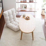NNEAGS Floor Recliner Folding Lounge Sofa Futon Couch Folding Chair Cushion White