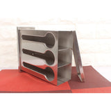 NNEAGS Stainless Steel Buffet Restaurant Spoon Utensil Holder Storage Rack 3 Holes