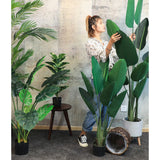 NNEAGS 2X 180cm Green Artificial Indoor Nordic Wind Traveller Banana Plant Fake Decorative Tree