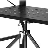 NNEAGS 2X 4 Tier Steel Black Foldable Display Stand Multi-Functional Shelves Portable Storage Organizer with Wheels