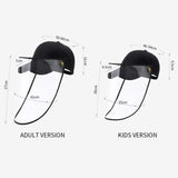 NNEAGS Outdoor Protection Hat Anti-Fog Pollution Dust Protective Cap Full Face HD Shield Cover Kids Red